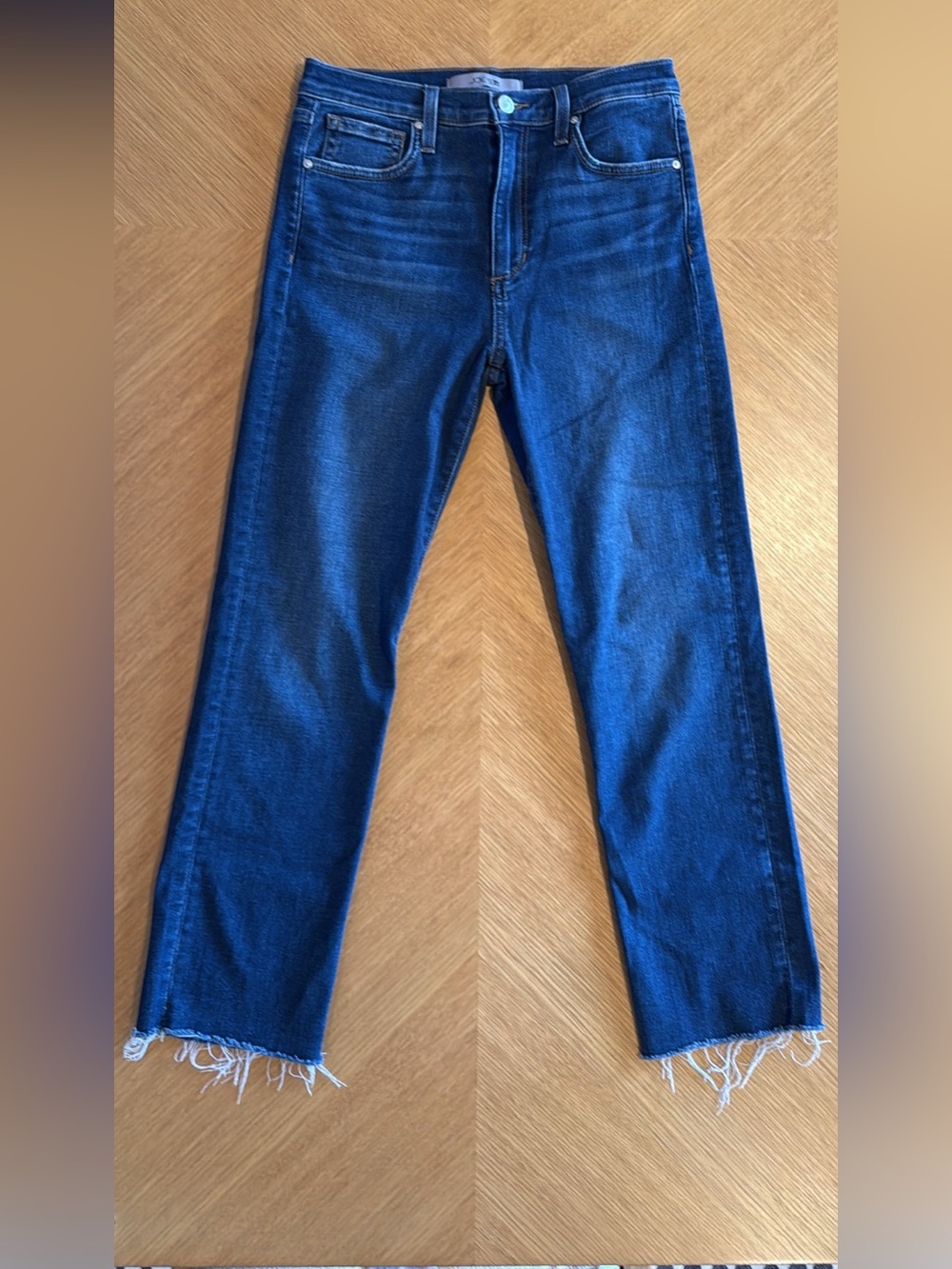 Joe's Jeans Dark Indigo Skinny Jeans with Frayed Hem